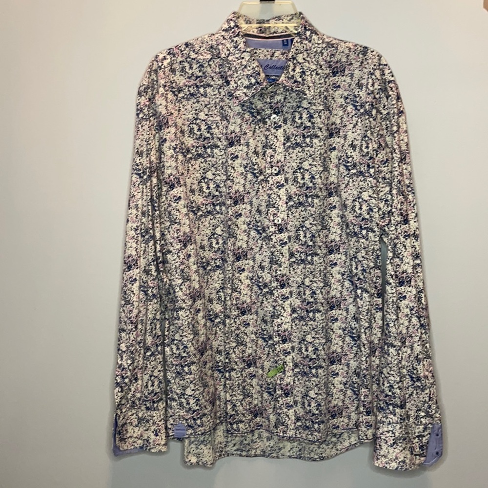 Report Collection Paint Splatter Button Down Shirt - image 1